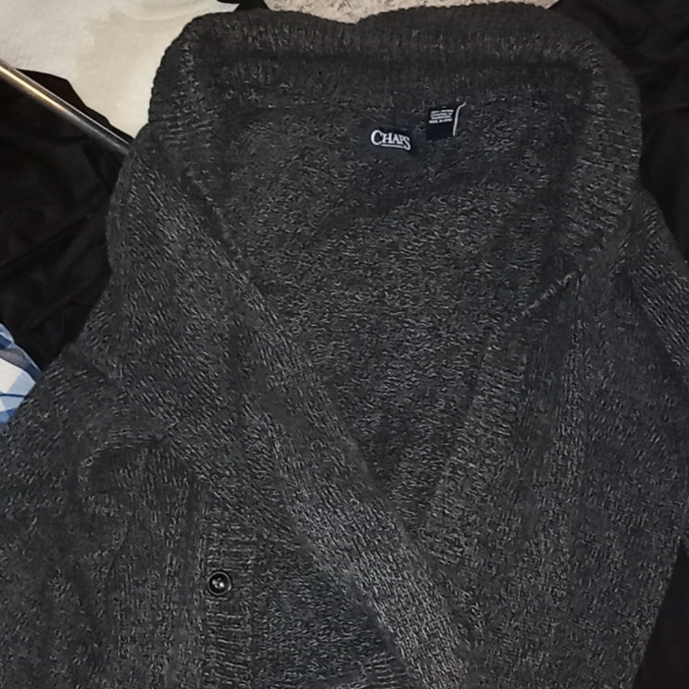 Chaps button up sweater
